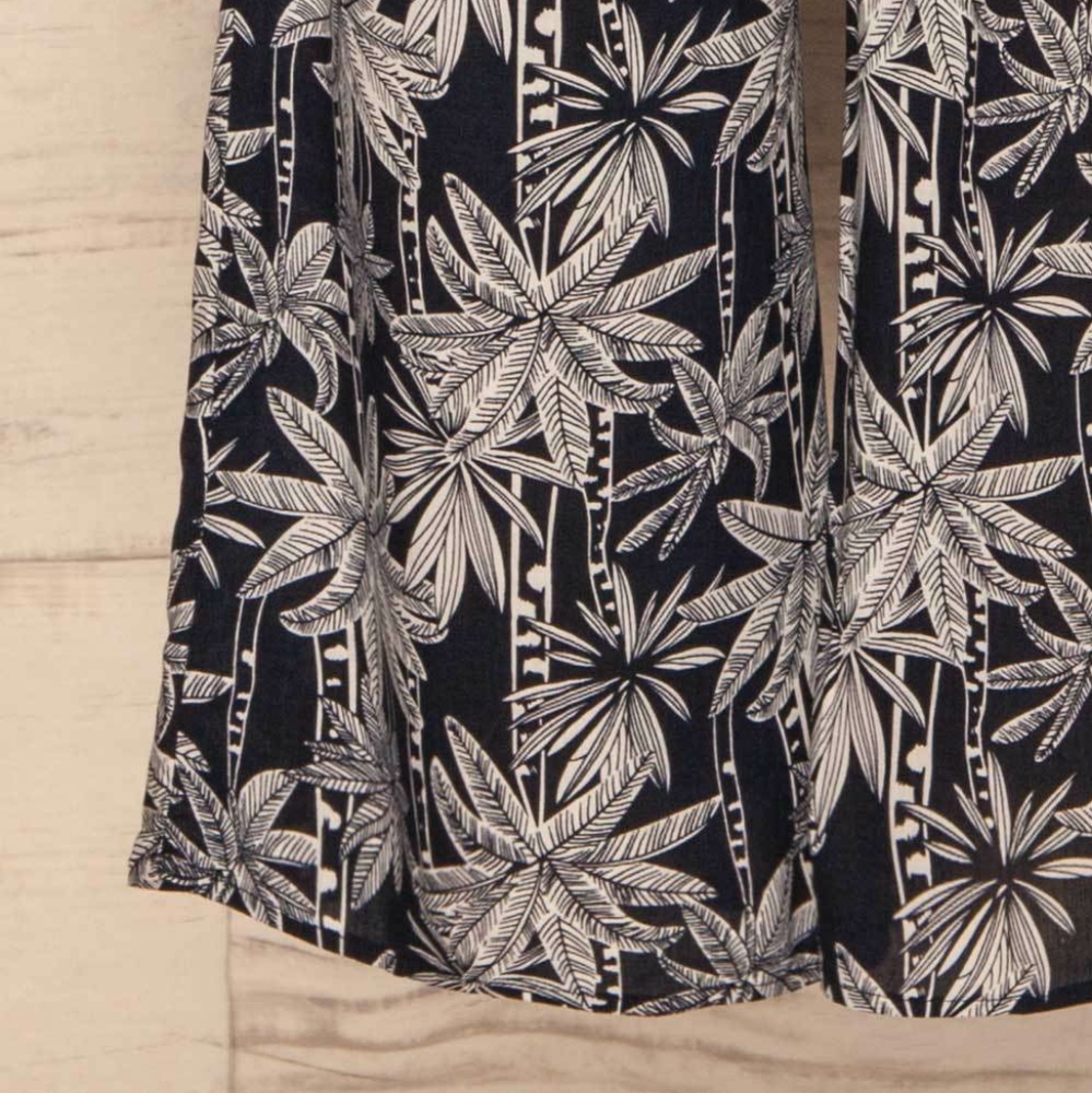 Palm Print Wide Leg Pants - Picture 3 of 4
